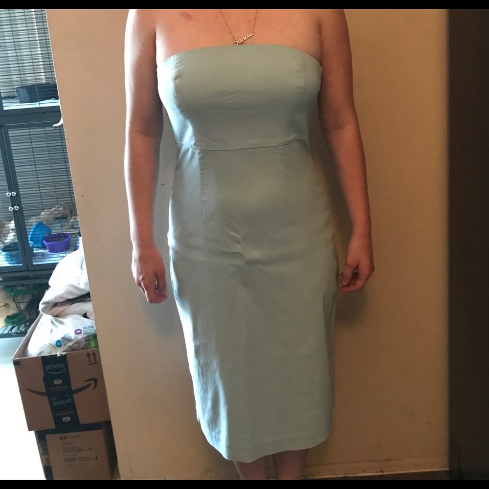 Strapless midi dress